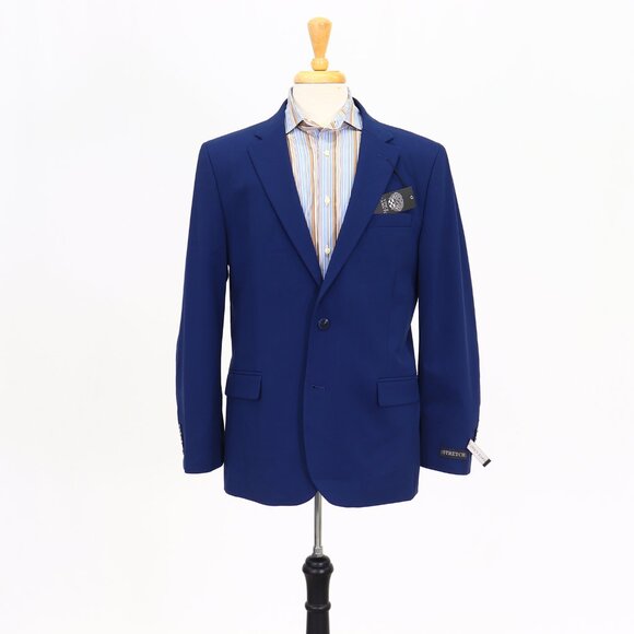 NEW Vince Camuto 44R Blue Solid 2-Button Sport Coat Blazer Jacket T052 - Picture 1 of 11